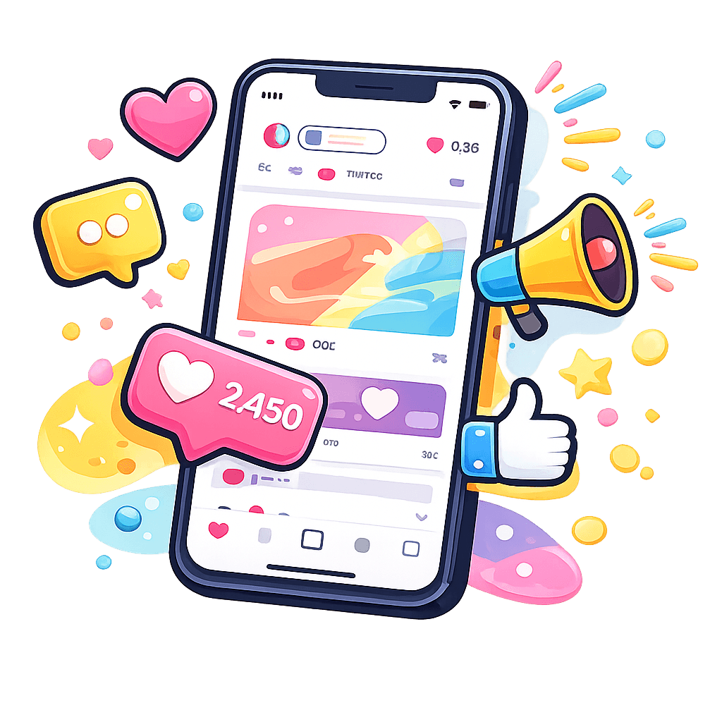 Social media engagement illustration